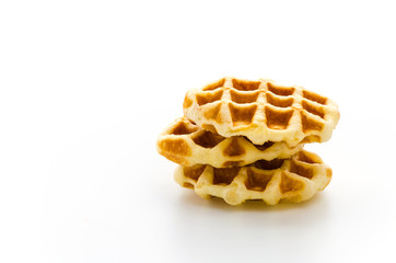 Waffle isolated on white background