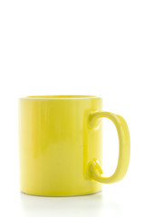 Color mug isolated on white