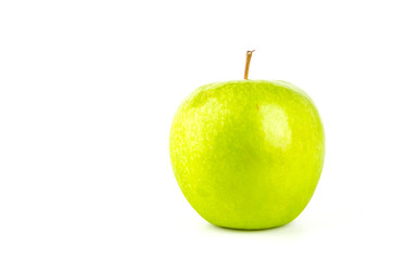 Green apple isolated white background