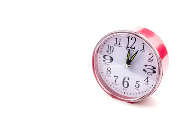 Clock isolated white background