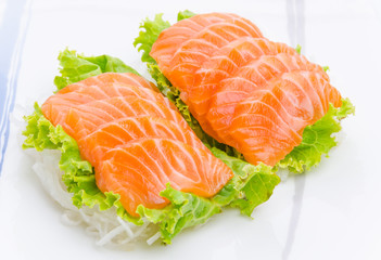 Salmon sashimi