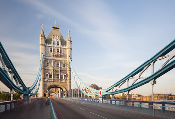 Fototapeta na wymiar Tower Bridge in London long exposure