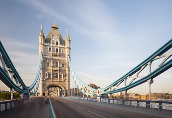 Poster Tower Bridge in Londen lange blootstelling © IndustryAndTravel
