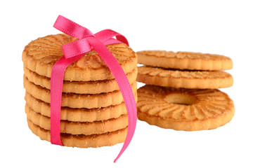 Festive wrapped rings biscuits