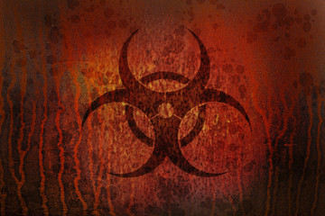 Fototapeta premium biohazard rusty