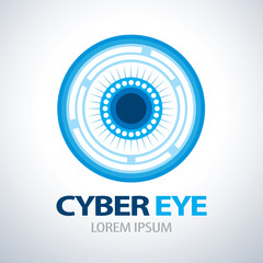 Obraz na płótnie Canvas Cyber eye symbol icon