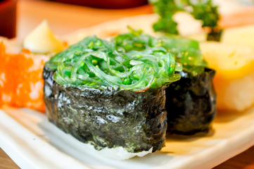Steamed rice wrapped