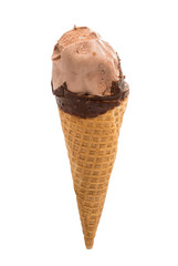 chocolate ice cream isolated