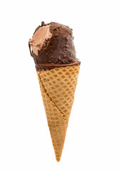 chocolate ice cream isolated