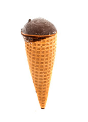 chocolate ice cream isolated