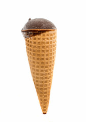 chocolate ice cream isolated