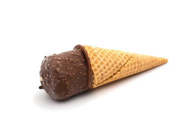chocolate ice cream isolated