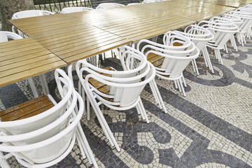 Terrace tables and chairs