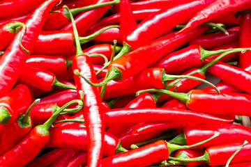 Background red hot chili peppers