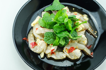 shrimp in fish sauce,hot and spicy