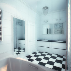 Beautiful Large Bathroom in Luxury Home Ver.3