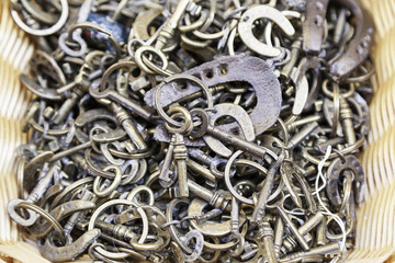 Keychains with horseshoes