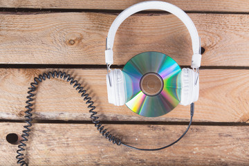 cd and headphones