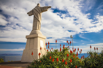 Christ at Garajau in Funchal with amazing areal view, Madeira