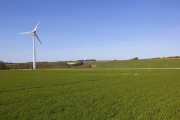 Fototapeta na wymiar wind turbine and wheat