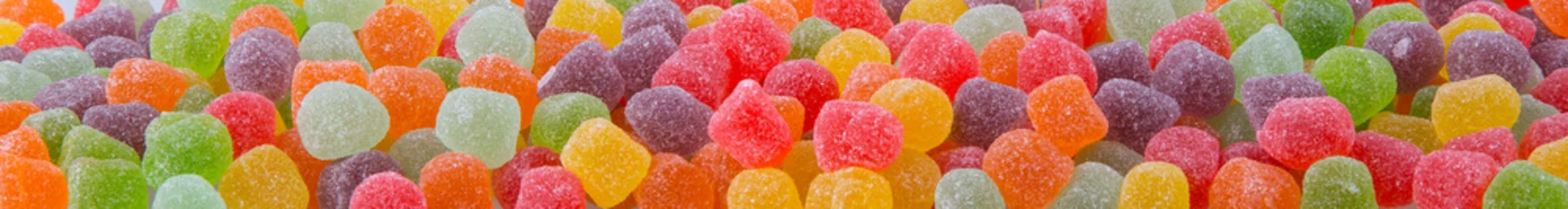 Crédence de cuisine en verre imprimé Bonbons Colorful soft jelly candies