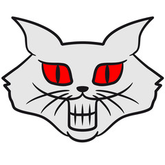 Grinsende Monster Katze