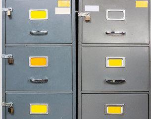 Steel filing cabinet