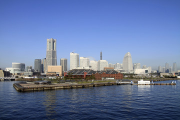 大桟橋から見た横浜みなとみらい21