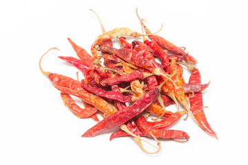 Dried red hot peppers