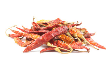 Dried red hot peppers