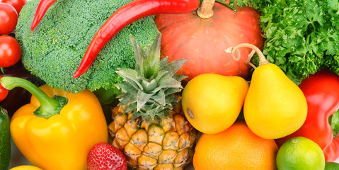 background of fruits and vegetables