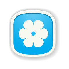 The button with flower icon