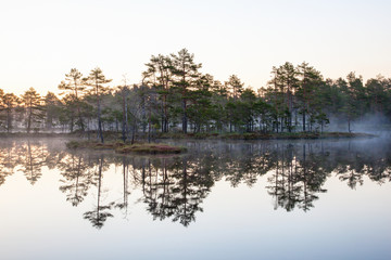 Sunrise at a lake