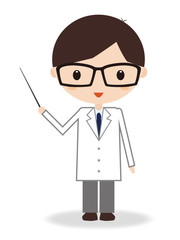 医者 　科学者　イラスト
