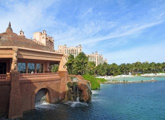 Beautiful views of the Atlantis  Hotel in Nassau, Bahamas       