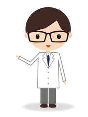 医者　科学者　イラスト
