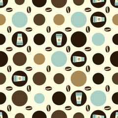 coffee bean dotted pattern