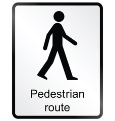 pedestrian route public information sign
