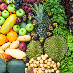 Tropical fruits and vegetables