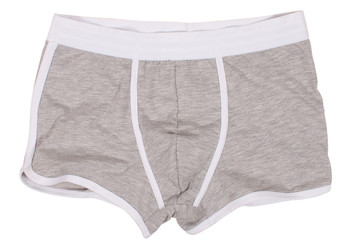 Male underwear isolated on white background.