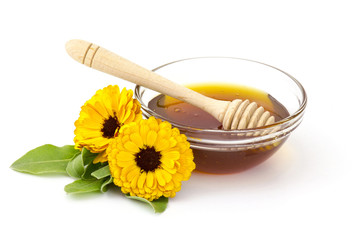 honey and calendula flowers