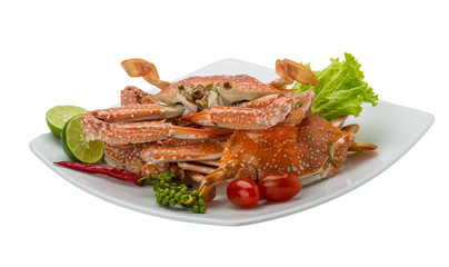 Boiled blue crab