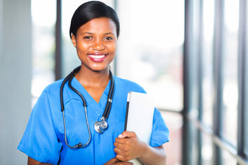 young african medical intern doctor