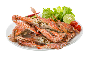 Boiled blue crab