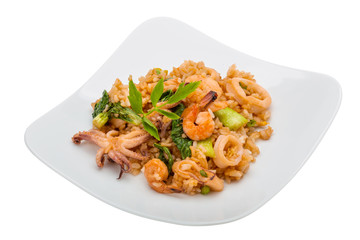 Rice with seafood
