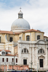 Fototapeta premium Facade and Dome on Old Venice Church