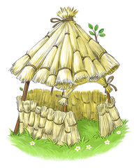 Fairy house from Three Little Pigs fairy tale