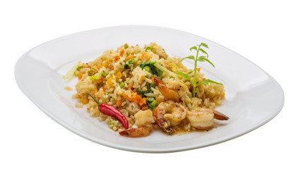 Fried rice with shrimps