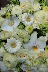 Mixed white wedding flowers