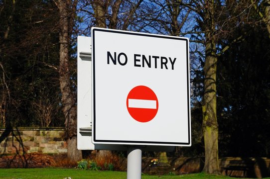 No Entry sign, England © Arena Photo UK